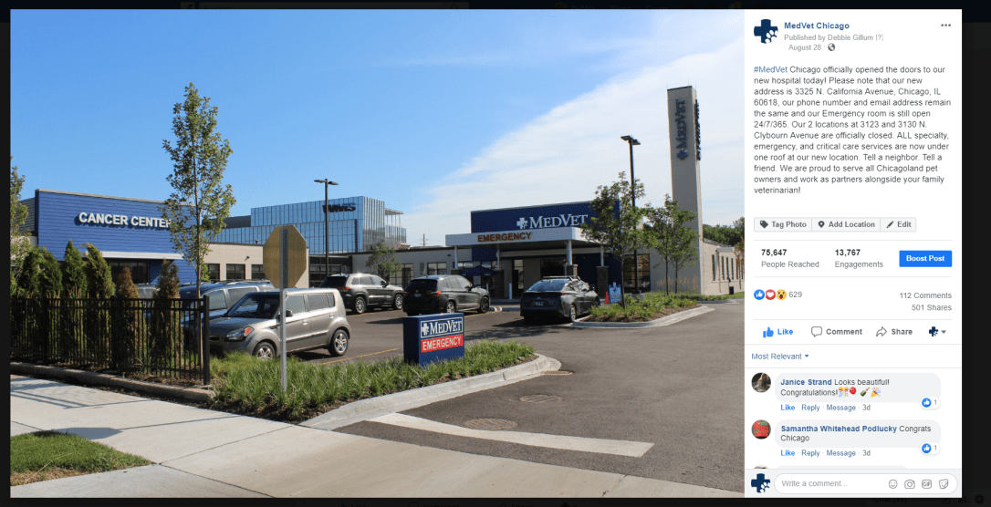 chicago medvet hospital facebook