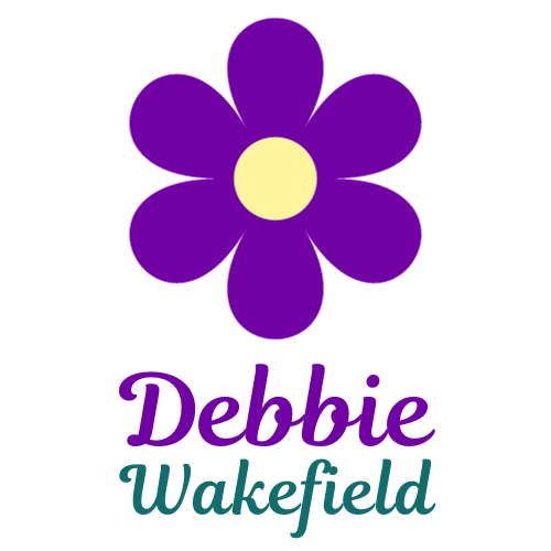 Debbie Wakefield logo with a flower