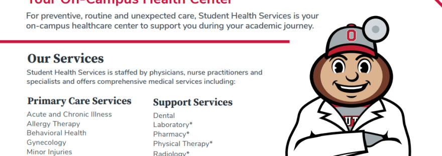 student health services 2026 flyer